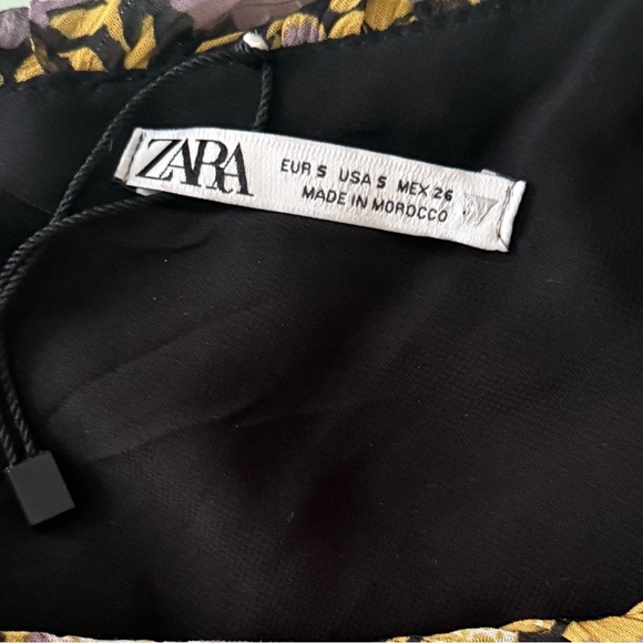 Zara One Shoulder Floral Mini Dress – Size S – NWOT - Picture 7 of 11